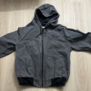 Vintage Y2K Faded Black/Gray Carhartt J360 Hooded mesh lined Jacket size XL